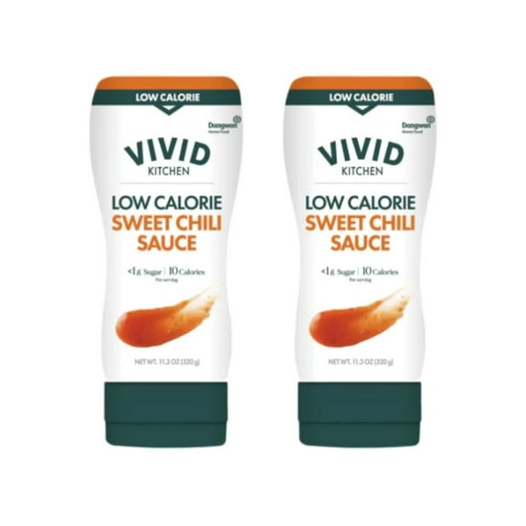 VIVID KITCHEN Low-Calorie Sweet Chili Sauce 2 Pack | No Preservatives | Versatile, Easy-to-Squeeze