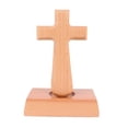 thumbnail image 1 of Cruz cristiana de pie para escritorio, de madera, con forma de cruz latina (cabeza cuadrada), 1 of 7