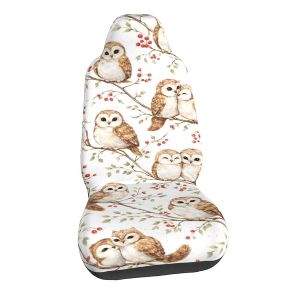 Owl Floral Woodland Bird Car Seat Covers Stretch Car Seat Protectors Universal Fit