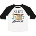 thumbnail image 3 of Inktastic My Titi Loves Me with Sloth and Hearts Boys or Girls Toddler T-Shirt, 3 of 5