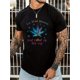 thumbnail image 1 of Leaf & Slogan Pattern Print Men's T-shirt, Graphic Tee Men's Summer Clothes, Men's Outfits, 1 of 8