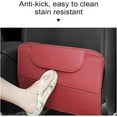 thumbnail image 4 of 2 PCS Car Seat Kick Mat, Leather Rear Seat Anti-Kick Mat Pad Back Seat Protector Prevent Dirt Mud and Scratch Interior Accessories, B/Black, 4 of 8