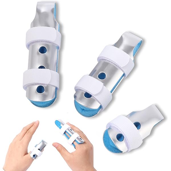 wonima44 Finger Splint 3PCS Finger Support Brace Finger Stabilizer for Broken Fingers Trigger/Mallet/Arthritis/Straightening Blue 3PCS