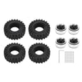 thumbnail image 2 of RC Wheel Rim, 1.0 Beadlock Wheel Rim with Tires 6 Holes Aluminum Alloy RC Beadlock Wheel Hub for 1/24 RC Crawler Car, 2 of 7