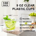thumbnail image 2 of Vasos de plástico Lamosi, 270 ml, transparentes, paquete de 100 vasos desechables para fiestas, 2 of 6