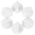 thumbnail image 1 of FONWILYO 6Pcs White Microwave Oven Accessories Timer Control Knobs with D Shaped Shaft, 1 of 8