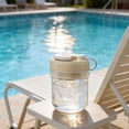 thumbnail image 4 of Portable Ice Bottle with Straw, Touch - Free Ice Cube Tray & Dispenser, Push - Button Release for Home, Travel & Outdoor Use, QFL, 4 of 5