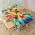 thumbnail image 3 of Colorful Tie Dye Mandala Pattern Rectangle Tablecloth 60"x102",Waterproof Polyester Rectangle Table Cloth, Wipeable Spillproof Polyester Tablecloth for Dining, Camping, Indoor and Outdoor, 3 of 6