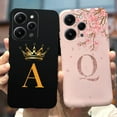 thumbnail image 2 of For Xiaomi Redmi 12 Case Cute Couple Letters Cover Shockproof Phone Case For Xiaomi Redmi 12 Redmi12 Back Cover Soft Fundas Capa Pink J Xiaomi Redmi 12, 2 of 6