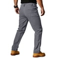 thumbnail image 4 of Mens Cargo Pants Water Resistant Relaxed Fit Hiking Work Pants Multi Pockets Ripstop Flex Baggy Tactical Pant Gray S, 4 of 8