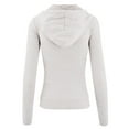 thumbnail image 3 of FashionMille Women Regular Slim Fit Lightweight Zip UP Cotton Blend Hooded Jacket, 3 of 5