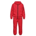 thumbnail image 7 of Unisex Kids Tracksuit Set, Zip Up Hoodie & Sweatpants 2 Piece Sweatsuit, Teen Boys Girls Athletic Fleece Sweat Suit, Casual Hooded Jogger Sportswear Outfit (Red, 10-11 Years), 7 of 7