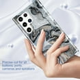 thumbnail image 4 of TECH CIRCLE for Samsung Galaxy S22 Ultra Case, TPU Painted Elegant Fashion Marble Pattern Durable Shockproof Protective Case for Samsung S22 Ultra 6.8" 2022 Ladies Women Girls, Marble Black, 4 of 7