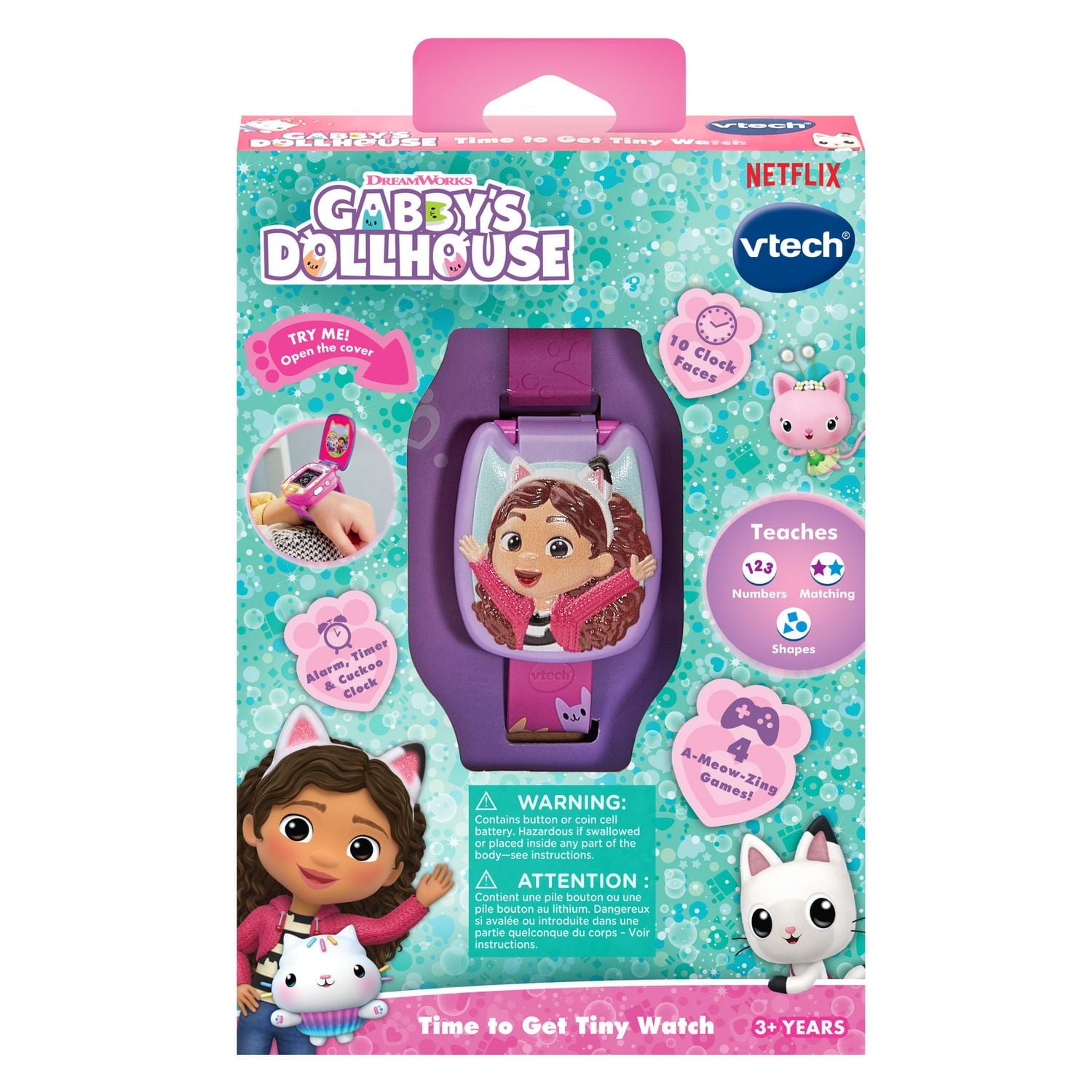VTech Gabby et la maison magique Montre-jeu interactive de Gabby - Version anglaise 3+ Ans