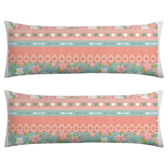 Boho Long Body Pillow Cover – Soft & Breathable Ethnic Fabric, Hidden Zipper, 20"x54", Stylish Abstract Tribal Print – Gift for Side Sleepers, Pregnancy, Home Decor