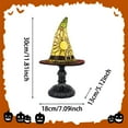 thumbnail image 2 of Halloween Stained Glass Witch LED Hat Lamp, Handmade Gothic Witch Hat Night Light for Indoor Outdoor Party & Spooky Halloween Decoration Gifts, 2 of 6