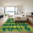 thumbnail image 3 of ODIKA 8' x 10' Machine Washable Non-Slip Area Rug, braided geometric High Traffic Rug, Green, 1003709, 3 of 7