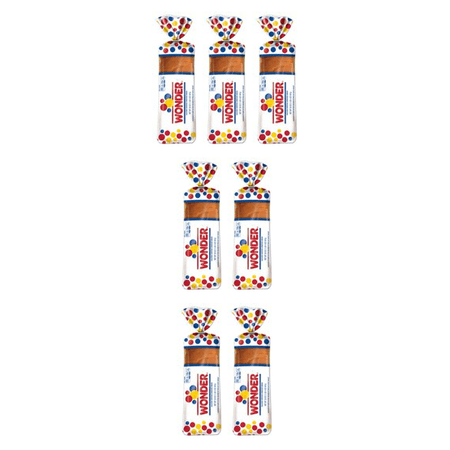 Wonder Bread Classic White Sandwich Bread, Sliced White Bread, 20 oz (Pack of 7)