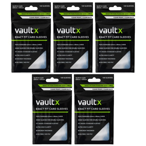 Fundas para tarjetas coleccionables Vault X Exact Fit High Clarity (500)
