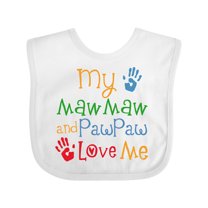 Inktastic Mawmaw and Pawpaw Love Me Boys or Girls Baby Bib