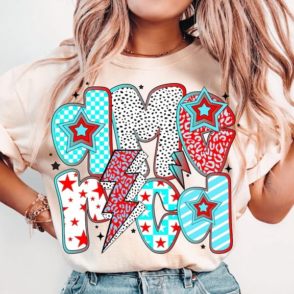 Preppy Coquette America T-Shirt, Checkered Patriotic Tee, Girly 4th of July Shirt, Cute USA Memorial Day Outfit for Women