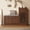 Brown, variant on JOEMEY 40 inch Retro Carved Entryway Shoe Bench Multi-Arrangement Design with Storage Drawer, Green