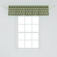thumbnail image 2 of Ambesonne Exotic Valance Pack of 2, Hawaiian Jungle Palm Trees, 54"X12", Grey Lime Green, 2 of 4