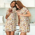 thumbnail image 4 of Naloa UAE Travel1 Print Women Nightgowns,Womens Loungewear,Short Sleeve Sleepwear,Comfy Ladies Nightdress, 4 of 6