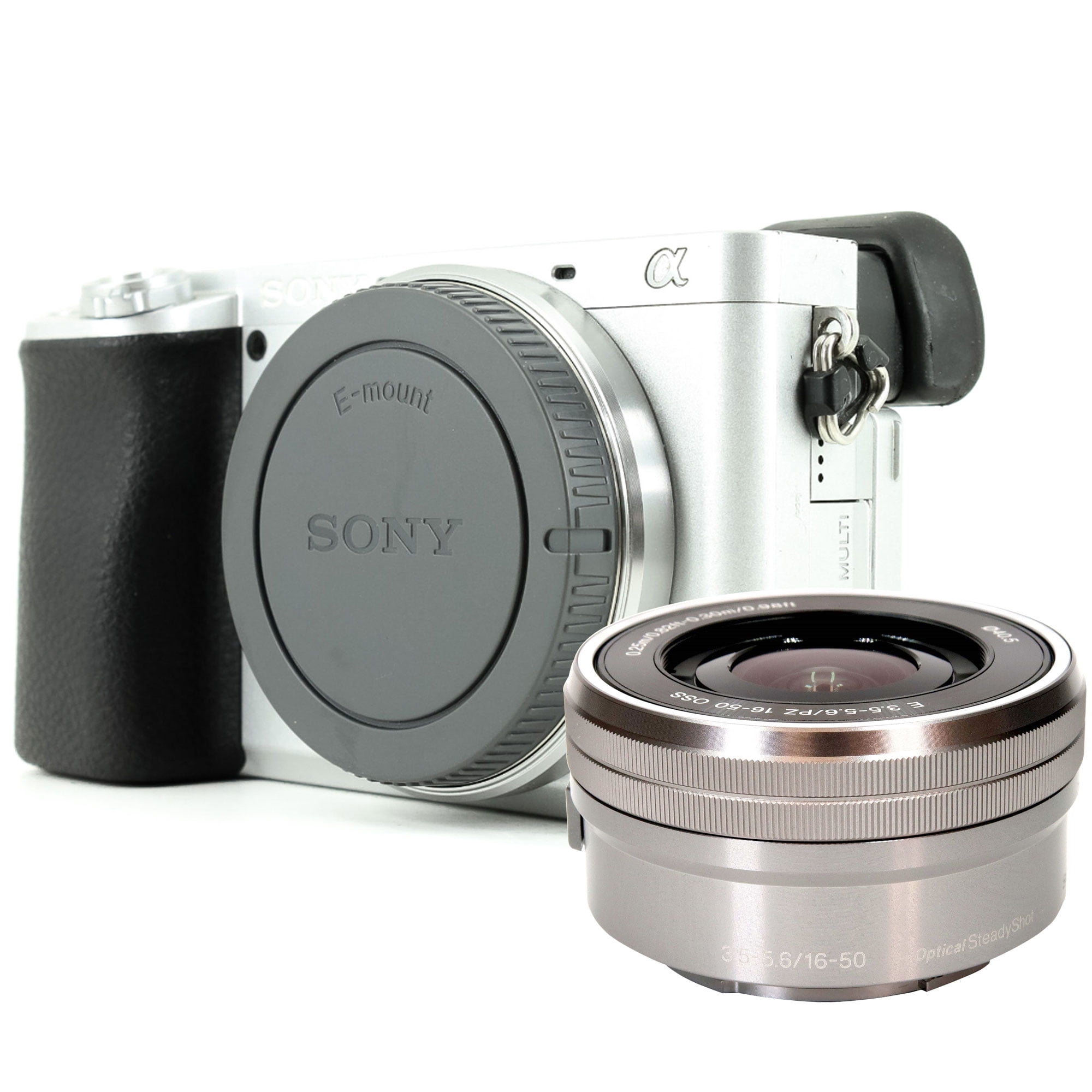 Sony α6100 ホワイト E 16-50mm Sony Alpha A6100 24.2MP Mirrorless Camera with 16-50mm Zoom Lens