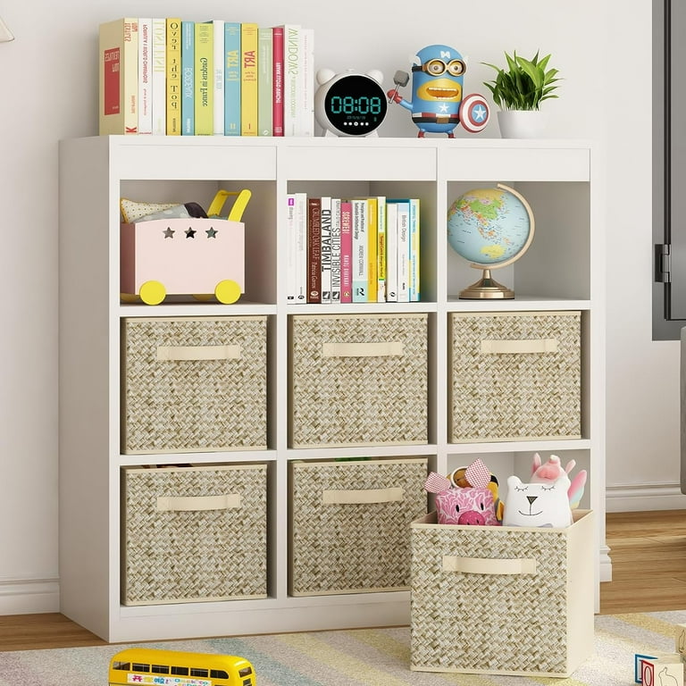 Werseon 12 Inch Storage Cubes with Handle Set of 6 Foldable Cube Storage Bins Collapsible Fabric Storage Boxes for Organizing Closet Bins Beige Shop Black Friday Deals for 2024 Walmart