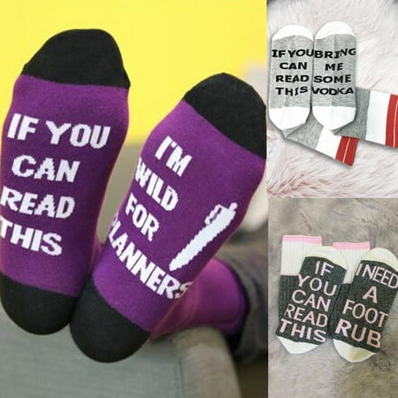 - Custom wine socks If You can read this Bring Me a Glass of Wine Purple,white