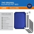 thumbnail image 4 of The Original Coolaroo Elevated Pet Dog Bed, Indoor & Outdoor Use, Durable, Cooling, Aquatic Blue, Large, 51" L x 31.50" W x 8" H, 4 of 7
