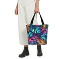 thumbnail image 5 of Hirioo Colorful Tropical Leaves for Women's Casual Shoulder Tote Bag Handbag For Women Work College Travel Business Shopping, 5 of 8