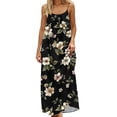 thumbnail image 2 of Women's Plus Size Summer Printed Dress with Round Neck and Sleeveless Backless Casual Beach Wear, 2 of 9