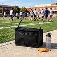 thumbnail image 5 of Squares Insulated Cooler Bag, 11''x5.5''x6.6'' Reusable Large Capacity Cooler Bag for Cold and hot Food with lid and Double Zipper,Black, 5 of 6