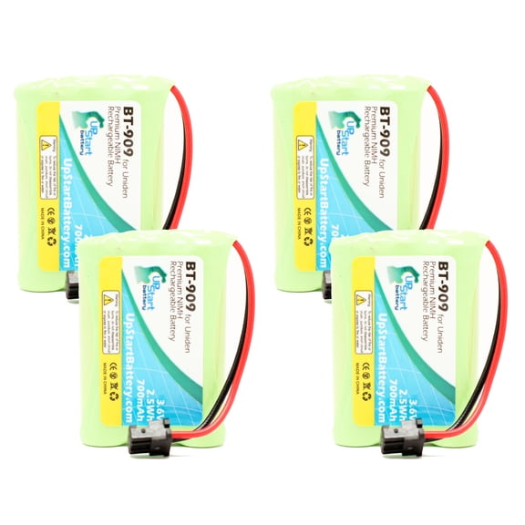 4x Pack - Uniden TRU9585 Battery - Replacement for Uniden Cordless Phone Battery (700mAh, 3.6V, NI-MH)