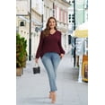 thumbnail image 4 of Daystry Womens Plus Size Blouses for Women Dressy Lace Long Sleeve Shirts Casual V Neck Tunic Tops, 4 of 8