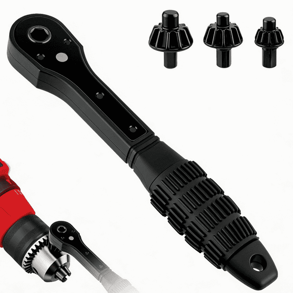 Trustale Magnetic Ratchet Drill Chuck Key Wrench 3-in-1 Universal
