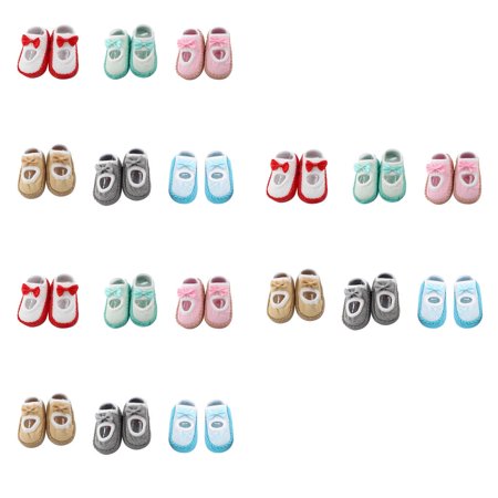 

3 Pair Newborn Indoor Shoes Infant First Walk Tollder Shoes Baby Prewalker Floor Socks Anti for Slip Soft Sole Sock