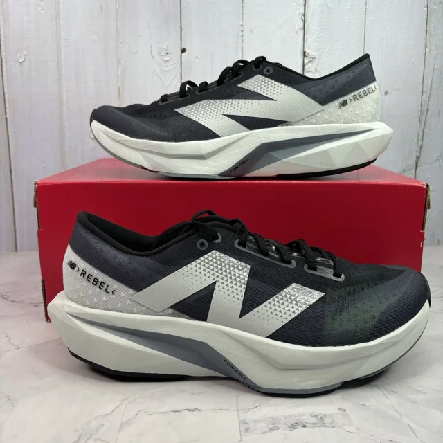 Mens 9.5 New Balance FuelCell Rebel V4 Running Shoes Graphite Black MFCXLk4 nby