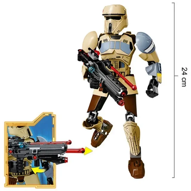 Figura de acción de Star Wars de Darth Vader, modelo de bloques de construcción de dibujos animados de Star Wars, Stormtrooper, Skywalker, juguete de ladrillo