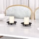 thumbnail image 5 of Portavelas con placa de hierro negro, plato decorativo para vela de pilar de hierro, juego de 2, 4,37 pulgadas de profundidad x 0,78 pulgadas de alto, soporte para vela de pedestal, 5 of 5