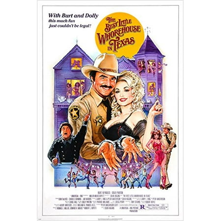 1982 The Best Little Whorehouse In Texas Movie Poster Dolly Parton 24X36 Sexy (Reproduction, Not An