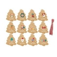 thumbnail image 3 of Christmas Tags Cartoon Labels Gift Packing Tags for Celebration Package Xmas Tree Shaped Khaki, 3 of 9