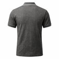 thumbnail image 5 of CAIVO Polo Shirts For Men Summer Casual Zip Shirts Short Sleeve Textured Knit Tops Slim Fit Lapel Solid Color Classic Fit Golf Stretchy , XL, 5 of 5
