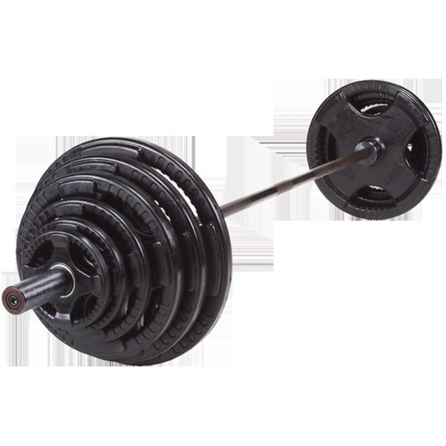Rubber Quad-Grip Olympic Plate Set (255 Lbs.) - 455lbs