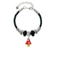 thumbnail image 2 of Delight Jewelry Silvertone 3-D Red and White Mushroom Lil Sister Celtic Knot Leather Bead Bracelet, 7"+2" Extender, 2 of 4