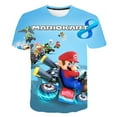 thumbnail image 2 of T-shirt Imprimé Dessin Animé Super Mario pour Enfants Garçons Manches Courtes, 2 of 4