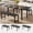 3-Pcs-Black, variant on 63" Extendable Dining Table Set with 2 Benches, Noelse 3 Piece Space-Saving Kitchen Dining Table for 2–6, Modern Wood Dining Room Set, Black