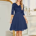 thumbnail image 1 of WILLBEST Robes pour Femmes Été 2024 Robe Manches Courtes Robe de Soirée Florale Col Rond Banquet Dentelle Robe pour Femmes, 1 of 7